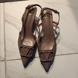 Valentino Women's Brown Pointed-Toe Heels